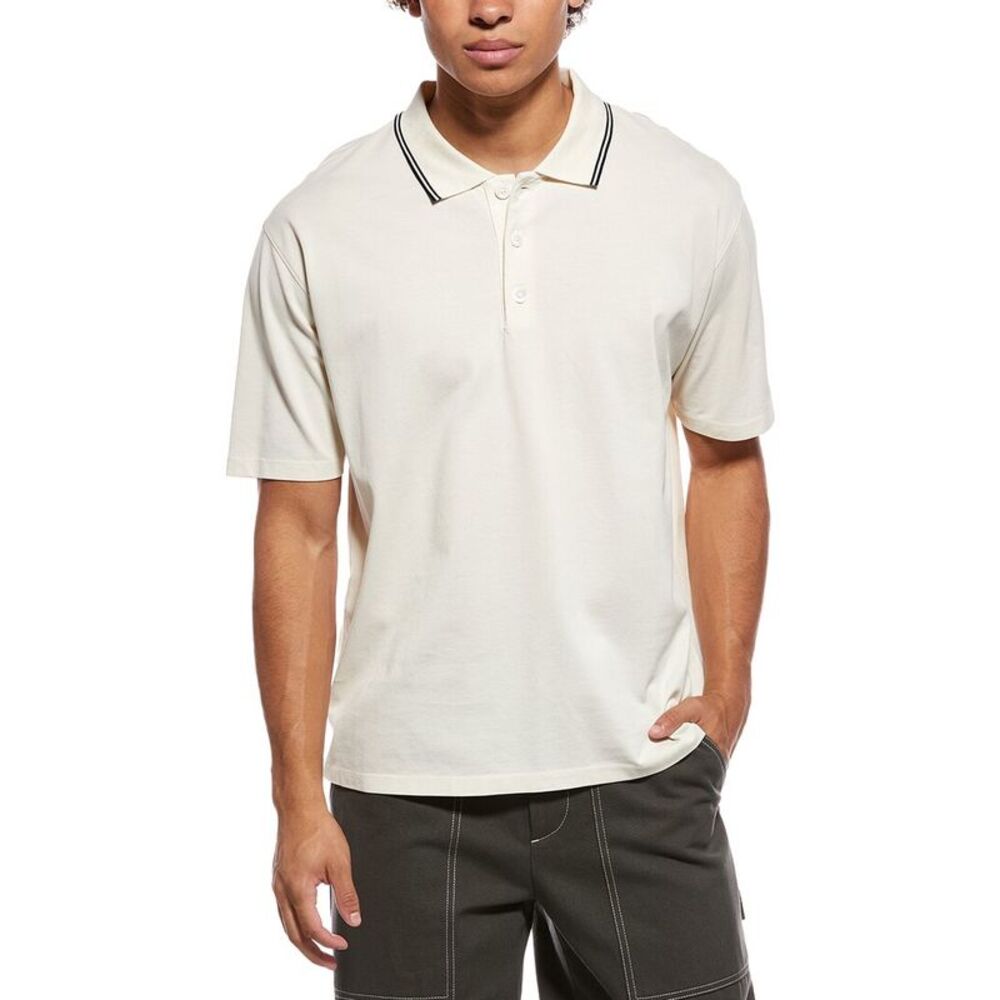 Frame Denim Mens  Light Pique Polo Shirt, Brown
